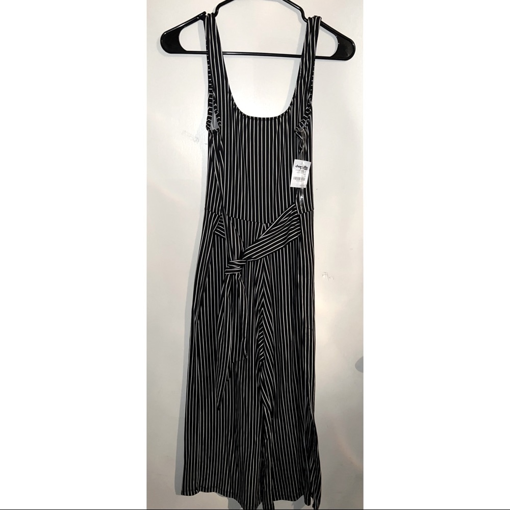 Stripe jumpsuit capri